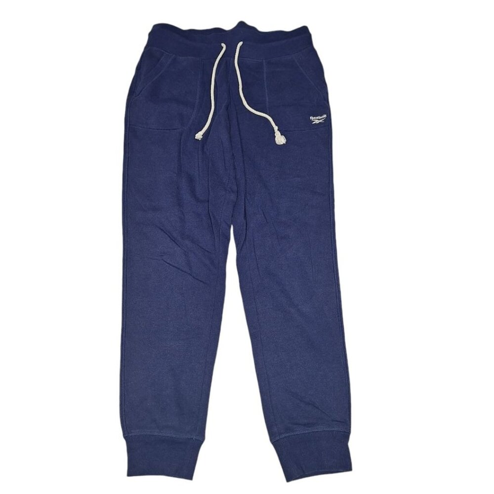 Reebok Jogger Sweatpants Blue‎ Tie Waist Youth Medium Casual Lounge Wear Medium